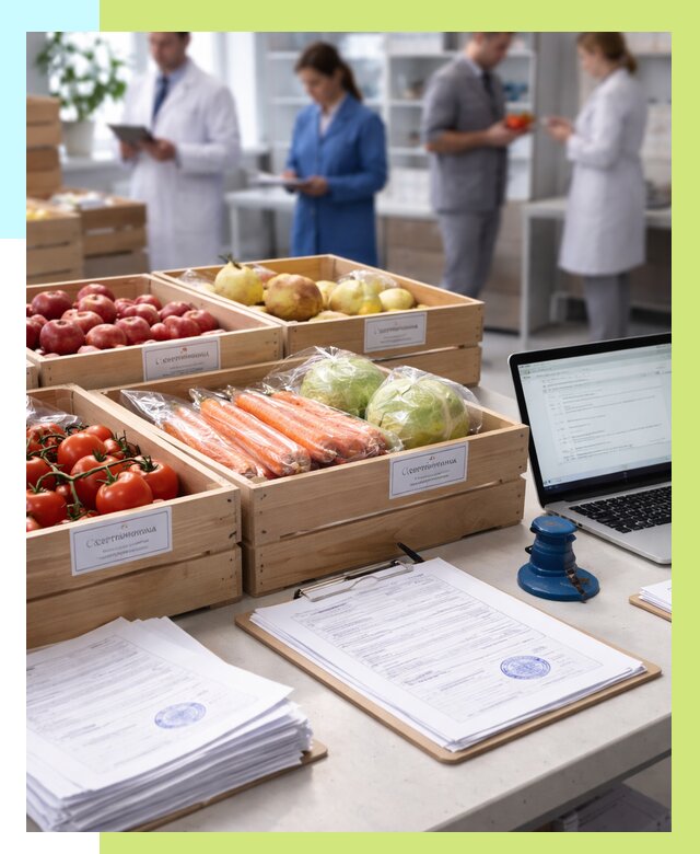 Сертификация овощей и фруктов в Зеленодольске от 8798 р. | Алешин-Злн