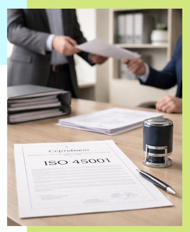 Сертификат ISO 45001 в Зеленодольске под ключ от 46575 р. | Алешин-Злн
